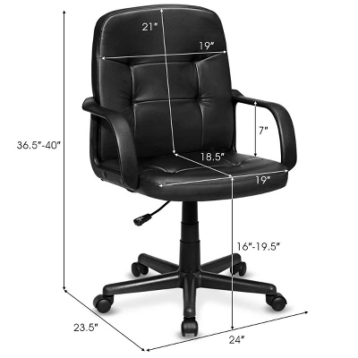 Costway Ergonomic Mid-Back Executive Office Chair Swivel Computer Desk Task Chair New 2 Costway Ergonomic Mid-Back Executive Office Chair Swivel Computer Desk Task Chair New - Image 2