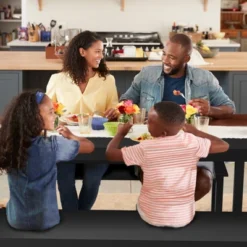 3pcs Dining Set Modern Studio Collection Table With 2 Benches Wood Legs Black 15 3pcs Dining Set Modern Studio Collection Table With 2 Benches Wood Legs Black -Costway GUEST caef7b9b 328f 4eb6 9500 152280a779d7