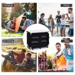 Costway Portable BBQ Aluminum Camping Table Kitchen Cook Station W/ Storage Organizer 11 Costway Portable BBQ Aluminum Camping Table Kitchen Cook Station W/ Storage Organizer -Costway GUEST caf2b4c6 e2cb 4cf1 9868 6c5e5bf11c09