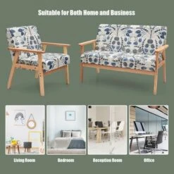 Costway Modern Living Room Sofa Set W/ Loveseat Sofa Couch & Accent Armchair -Costway GUEST cbb77fd0 9e04 45c2 a33f 97372607288b