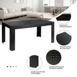 Costway 5pcs Dining Set Wood Table And 4 Fabric Chairs Home Kitchen Modern -Costway GUEST ce566652 64c0 4859 bbfa 3acfe48c70b0