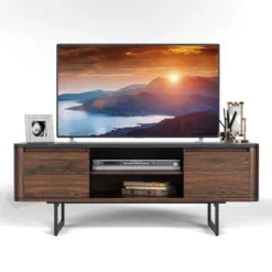 Costway TV Stand Entertainment Media Console W/ 2 Cabinets & Adjustable Shelf -Costway GUEST ce8e5ff8 9fa4 416c 898a 70f9eb9c8a0e