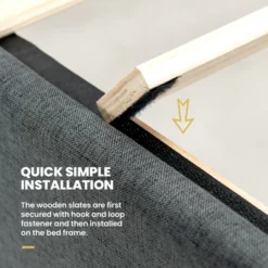 Costway Upholstered Bed Frame Adjustable Diamond Button Headboard Easy Assembly -Costway GUEST cf1cf3e0 0d94 48ef bf47 b7a35e1b293b