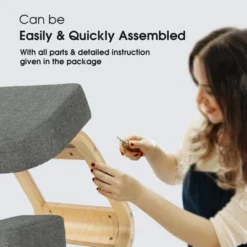 Costway Ergonomic Kneeling Chair Rocking Stool Upright Posture Office Furniture Grey -Costway GUEST cf512f5b 1062 4cb2 94b9 ff5f86ebb37e