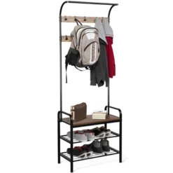 Costway Industrial Coat Rack Shoe Bench Hall Tree Entryway Storage Shelf With 9 Hooks 16 Costway Industrial Coat Rack Shoe Bench Hall Tree Entryway Storage Shelf With 9 Hooks -Costway GUEST cf701509 ce3f 4e18 a4c1 8ddaf17cb5d4