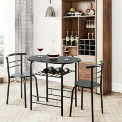 Costway 3 Pcs Dining Set 2 Chairs And Table Compact Bistro Pub Breakfast Home Kitchen -Costway GUEST cf748f15 8daa 460f 876f 52c0178bab6e