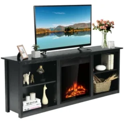 Costway 70'' 2-Tier TV Fireplace Stand W/22.5'' Electric Fireplace Up To 75'' 21 Costway 70'' 2-Tier TV Fireplace Stand W/22.5'' Electric Fireplace Up To 75'' -Costway GUEST d11d7fc4 dc3e 4bee 84e9 56fdd4fc0402