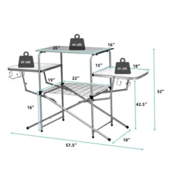 Costway Foldable Camping Table Outdoor Kitchen Portable Grilling Stand Folding BBQ Table -Costway GUEST d12def2e 72e3 4a2d a157 c460fb378691