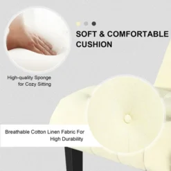 Costway Armless Accent Chair Upholstered Tufted Lounge Chair Wood Leg -Costway GUEST d2d067b8 512c 456e be16 4fcc9370e763