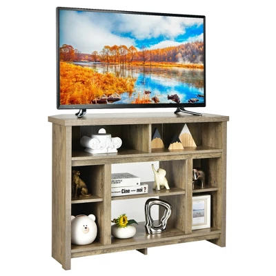 Costway Corner TV Stand Entertainment Console Center W/Adjustable Shelves 12 Costway Corner TV Stand Entertainment Console Center W/Adjustable Shelves - Image 12