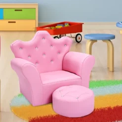 Costway Pink Kids Sofa Armrest Chair Couch Children Toddler Birthday Gift W/ Ottoman 16 Costway Pink Kids Sofa Armrest Chair Couch Children Toddler Birthday Gift W/ Ottoman -Costway GUEST d3ce574f 82dc 4602 b648 0a7d2294b3f6