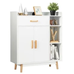 Costway Floor Storage Cabinet Free Standing Cupboard Chest W/1 Drawer 2 Doors 3 Shelves 13 Costway Floor Storage Cabinet Free Standing Cupboard Chest W/1 Drawer 2 Doors 3 Shelves -Costway GUEST d40e4b90 5251 473b bc53 58673cbb4fe1