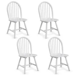 Costway Set Of 4 Vintage Windsor Dining Side Chair Wood Spindleback Kitchen Room BlackWhite 21 Costway Set Of 4 Vintage Windsor Dining Side Chair Wood Spindleback Kitchen Room BlackWhite -Costway GUEST d446cc9f ce59 4535 8438 da47ca555c3b