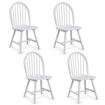 Costway Set Of 4 Vintage Windsor Dining Side Chair Wood Spindleback Kitchen Room BlackWhite 11 Costway Set Of 4 Vintage Windsor Dining Side Chair Wood Spindleback Kitchen Room BlackWhite - Image 11