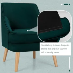 Costway Set Of 2 Accent Chairs Velvet Single Sofa Chair W/Rubber Wood Legs PinkGreenGrey 20 Costway Set Of 2 Accent Chairs Velvet Single Sofa Chair W/Rubber Wood Legs PinkGreenGrey -Costway GUEST d4f839a8 7da1 41be bc92 60e27574025e