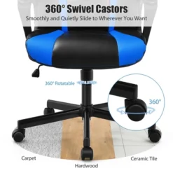 Costway Office Chair Computer Desk Chair Swivel Gaming PU Leather W/Padded Armrest WhiteBlueRed -Costway GUEST d567a17c ebf6 4c3b b255 abe3cab2cdd5