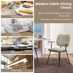 Costway Set Of 2 Modern Linen Fabric Dining Chairs Padded Kitchen Accent Armchair Grey/Orange 14 Costway Set Of 2 Modern Linen Fabric Dining Chairs Padded Kitchen Accent Armchair Grey/Orange -Costway GUEST d5b75b07 5b61 4c20 98cd 351fc3aba2e9