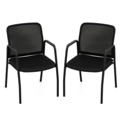 Costway Waiting Room Chair Set Of 2/4/6/8/10/12 Office Guest Chairs With Ergonomic Mesh Backrest Sturdy Arms & Cushioned Seat Black 20 Costway Waiting Room Chair Set Of 2/4/6/8/10/12 Office Guest Chairs With Ergonomic Mesh Backrest Sturdy Arms & Cushioned Seat Black -Costway GUEST d5d429ce 9904 4b80 b251 2946f11ec8c5