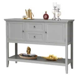 Costway Sideboard Buffet Table Wooden Console Table W/ Drawers & Storage Cabinets Blue/Brown/Gray/Beige 25 Costway Sideboard Buffet Table Wooden Console Table W/ Drawers & Storage Cabinets Blue/Brown/Gray/Beige -Costway GUEST d652c362 d18e 46db ad9e 43e8c3516f57