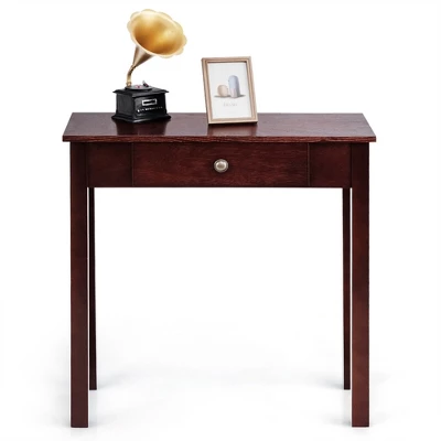 Costway Console Table With Drawer Entryway Hallway Accent Wooden Table Espresso 8 Costway Console Table With Drawer Entryway Hallway Accent Wooden Table Espresso - Image 8