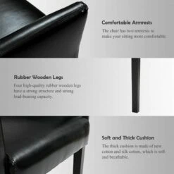 Costway Set Of 2 PU Leather Guest Chairs Reception Side Arm Chairs Upholstered Wood Leg 13 Costway Set Of 2 PU Leather Guest Chairs Reception Side Arm Chairs Upholstered Wood Leg -Costway GUEST d6fb0000 c44d 47bc 8ea9 1576a4ef7762