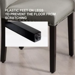 Costway Set Of 2 Fabric Dining Chairs Upholstered With Nailhead Trim 19 Costway Set Of 2 Fabric Dining Chairs Upholstered With Nailhead Trim -Costway GUEST d842e37a 4697 4c20 b384 f6c300718872 1