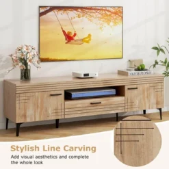 Costway TV Stand For 65 Inch TVs Modern Entertainment Center With Drawer 2 Storage Cabinets -Costway GUEST d87ab996 1199 4058 ba63 3cad3de11451