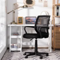 Costway Mid-Back Office Executive Chair Mesh Chair Height Adjustable W/ Lumbar Support 12 Costway Mid-Back Office Executive Chair Mesh Chair Height Adjustable W/ Lumbar Support -Costway GUEST d8bc2b7e d196 41a1 b69c c36a873e5aca 1