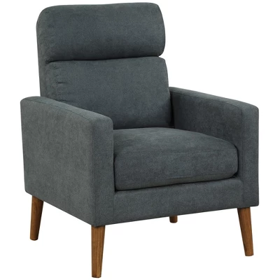 Costway Accent Arm Chair Modern Lint Fabric Sofa Chair W/Solid Wood Legs For Living Room 10 Costway Accent Arm Chair Modern Lint Fabric Sofa Chair W/Solid Wood Legs For Living Room - Image 10