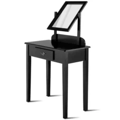 Costway Makeup Desk Vanity Dressing Table Square Stool 1 Large Black 14 Costway Makeup Desk Vanity Dressing Table Square Stool 1 Large Black -Costway GUEST d9636989 c4d3 4b4b 8f1b b97690eec42f