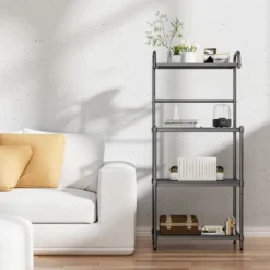 Costway 15 Costway 4-Tier Baker's Rack Microwave Oven Stand Shelves Kitchen Storage Rack Organizer