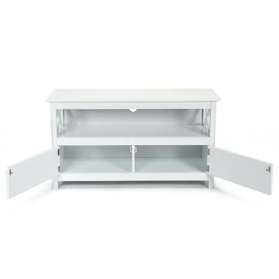 Costway Modern Free Standing TV Cabinet Wooden Console Media Entertainment Center 7 Costway Modern Free Standing TV Cabinet Wooden Console Media Entertainment Center - Image 7