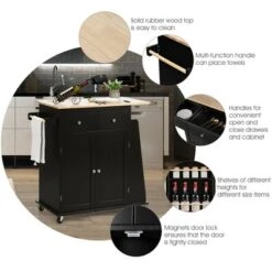 Costway Rolling Kitchen Island Utility Trolley Cabinet Storage Spice Towel Rack 19 Costway Rolling Kitchen Island Utility Trolley Cabinet Storage Spice Towel Rack -Costway GUEST db2cb73e 0091 4b9e ac6e 20d5962c5987