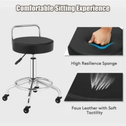Costway Pneumatic Work Stool Rolling Swivel Task Chair Spa Office Salon W/Cushioned Seat 14 Costway Pneumatic Work Stool Rolling Swivel Task Chair Spa Office Salon W/Cushioned Seat -Costway GUEST dbcac8d1 cbc1 479a 93d5 b435c4a4a949