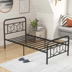 Costway Twin/Full/Queen/King Size Bed Frame Mattress Foundation With Headboard 12.5" Under-bed Storage Black -Costway GUEST dc82c330 44cc 457a 84b5 07c6202605a8
