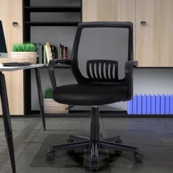 Costway Mid-Back Mesh Chair Height Adjustable Executive Chair W/ Lumbar Support -Costway GUEST dd21d55f 7996 48e5 9048 5021c40f7f18