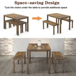 3pcs Dining Set Modern Studio Collection Table With 2 Benches Wood Legs Coffee 13 3pcs Dining Set Modern Studio Collection Table With 2 Benches Wood Legs Coffee -Costway GUEST dd4da17c fd2a 4734 a5dd cec79d220ba4