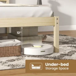 Costway Full/Queen/Twin Size Wooden Platform Bed Frame With Headboard Mattress Foundation Natural -Costway GUEST dd5caa87 4fc9 4e5e adae 9192f8100dc3