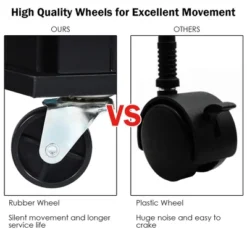 Costway Drop-Leaf Kitchen Island Trolley Cart Wood Storage Cabinet W/ Spice Rack Black 16 Costway Drop-Leaf Kitchen Island Trolley Cart Wood Storage Cabinet W/ Spice Rack Black -Costway GUEST ddacb7d4 a599 4ec7 af1c a356ae8297c1