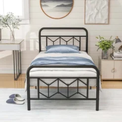 Costway Twin/Full/Queen/King Size Bed Frame Mattress Foundation With Headboard 12.5" Under-bed Storage Black -Costway GUEST de11c98d 487b 4f95 b7ca ed0d6665c6e9