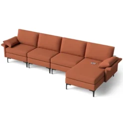 Costway L-shaped Modern Modular Sectional Sofa W/ Reversible Chaise & 4 USB Ports -Costway GUEST de2adcbf 8386 4140 b1c6 ec3f819e7f9c