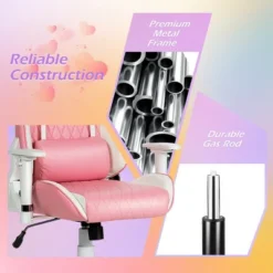 Costway Gaming Chair Racing Style Adjustable Swivel Computer Office Chair Pink 14 Costway Gaming Chair Racing Style Adjustable Swivel Computer Office Chair Pink -Costway GUEST dea8ca8d 090c 4eea 95fb 144bdf5bc310