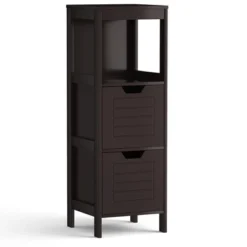 Costway Bathroom Wooden Floor Cabinet Multifunction Storage Rack Stand Organizer GrayBlack 20 Costway Bathroom Wooden Floor Cabinet Multifunction Storage Rack Stand Organizer GrayBlack -Costway GUEST df225da0 438a 436e b1f5 0f3fb3eae565