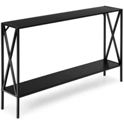 Costway 2 Tier Console Table Narrow Accent Side Entryway Table Metal Frame Black 15 Costway 2 Tier Console Table Narrow Accent Side Entryway Table Metal Frame Black -Costway GUEST e13ef44b d890 4d55 a5eb c602cb6fefa1