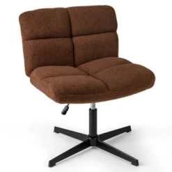 Costway Armless Office Desk Chair Modern Swivel Vanity Chair With Adjustable Height Grey/Brown/Beige 22 Costway Armless Office Desk Chair Modern Swivel Vanity Chair With Adjustable Height Grey/Brown/Beige -Costway GUEST e2503c39 ae0b 4510 9419 e32ae804ab6c