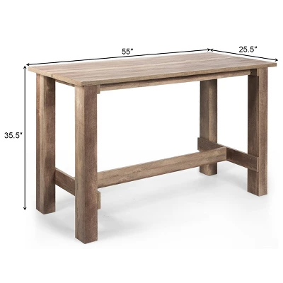 Costway Dining Table Counter Height Rectangular Kitchen Living Room 4 Costway Dining Table Counter Height Rectangular Kitchen Living Room - Image 4