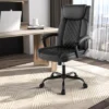 Costway Adjustable Office Desk Chair Ergonomic Executive Chair With Padded Headrest Armrest