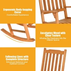 Costway 3 PCS Eucalyptus Rocking Chair Set W/ Coffee Table 2 Wood Conversation Chairs 14 Costway 3 PCS Eucalyptus Rocking Chair Set W/ Coffee Table 2 Wood Conversation Chairs -Costway GUEST e5743c18 cfbd 4eb7 b966 53cbc3c88621