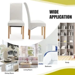 Set Of 4 Dining Chairs Upholstered Padded Side Chairs W/ Rubber Wood Legs BlackBeige 16 Set Of 4 Dining Chairs Upholstered Padded Side Chairs W/ Rubber Wood Legs BlackBeige -Costway GUEST e579add9 0701 4642 ad0e d0b7b37f77c5