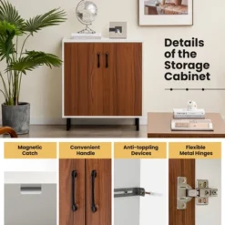 Costway Set Of 2 Sideboard Buffet Storage Cabinet Kitchen Cupboard With Adjustable Shelf 16 Costway Set Of 2 Sideboard Buffet Storage Cabinet Kitchen Cupboard With Adjustable Shelf -Costway GUEST e5d7f6fd 3628 4429 8b49 494e37508d6a